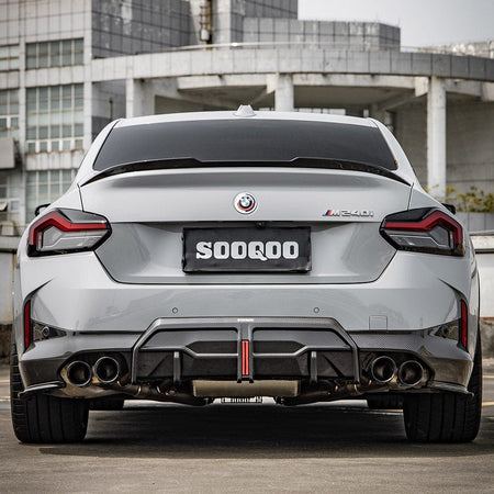 SOOQOO Rear Diffuser SOOQOO BMW 2 Series G42 Rear Spats In Prepreg Carbon Fiber