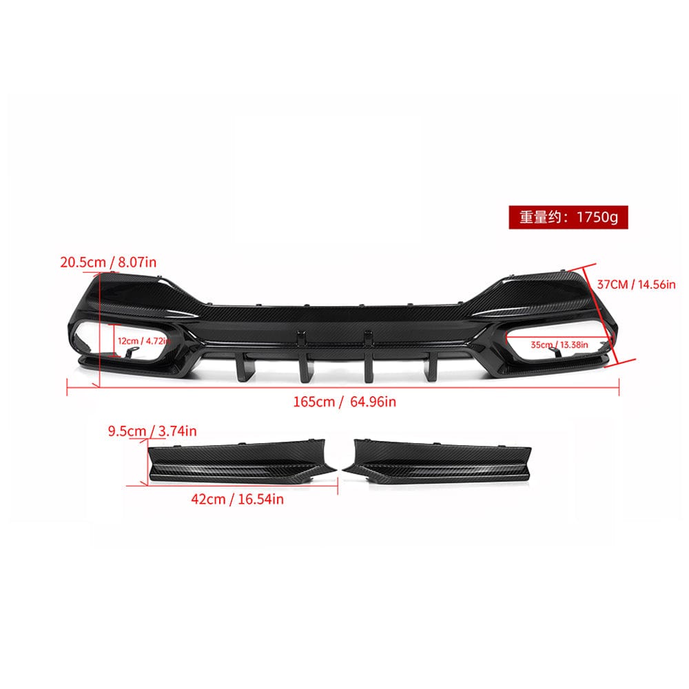 SOOQOO Rear Diffuser SOOQOO BMW 8 Series G14 Rear Diffuser In Prepreg Carbon Fiber