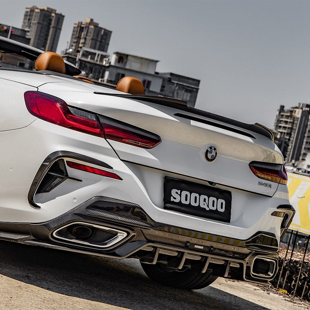 SOOQOO Rear Diffuser SOOQOO BMW 8 Series G14 Rear Diffuser In Prepreg Carbon Fiber