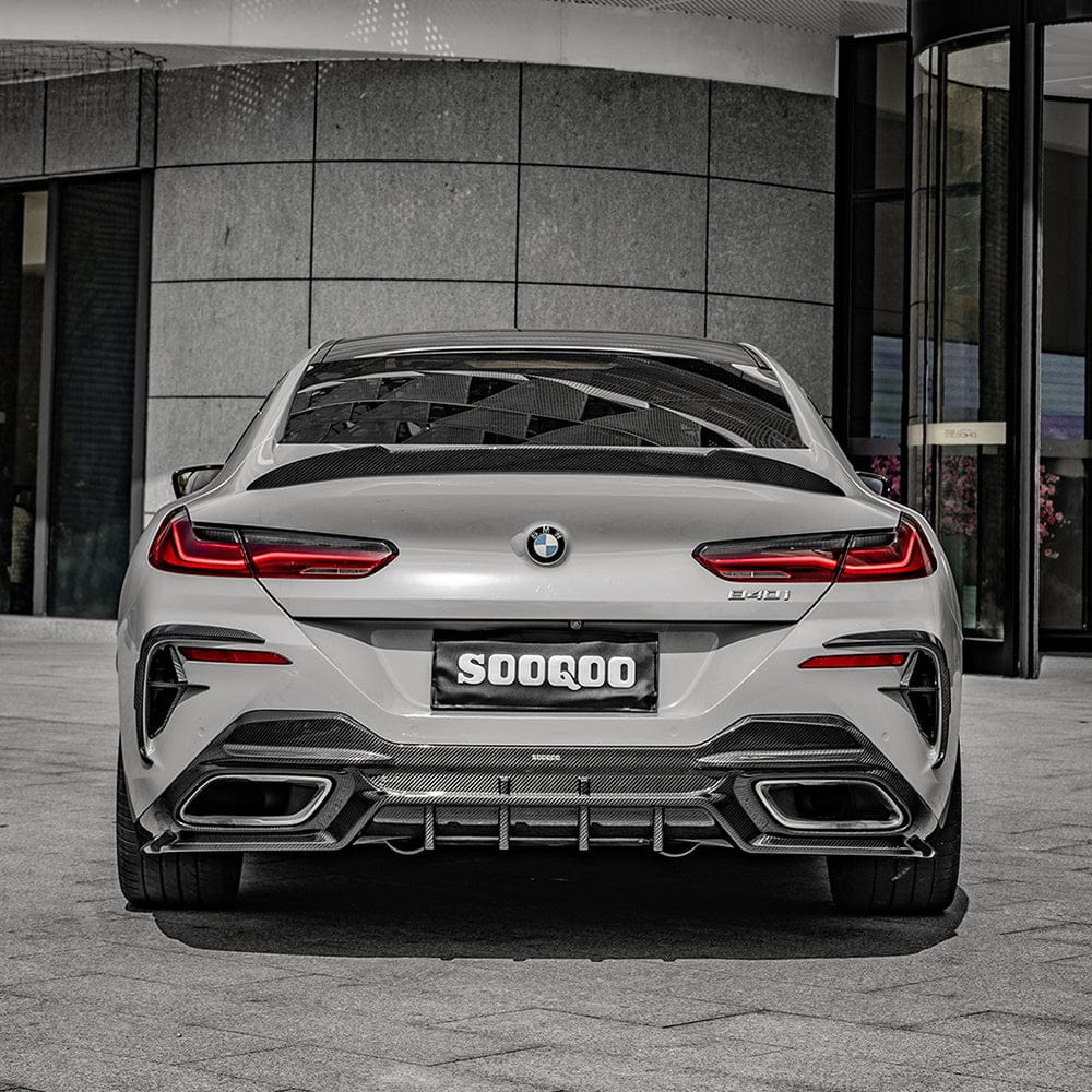 SOOQOO Rear Diffuser SOOQOO BMW 8 Series G16 Rear Diffuser In Prepreg Carbon Fiber