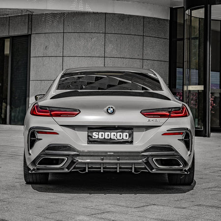 SOOQOO Rear Diffuser SOOQOO BMW 8 Series G16 Rear Diffuser In Prepreg Carbon Fiber