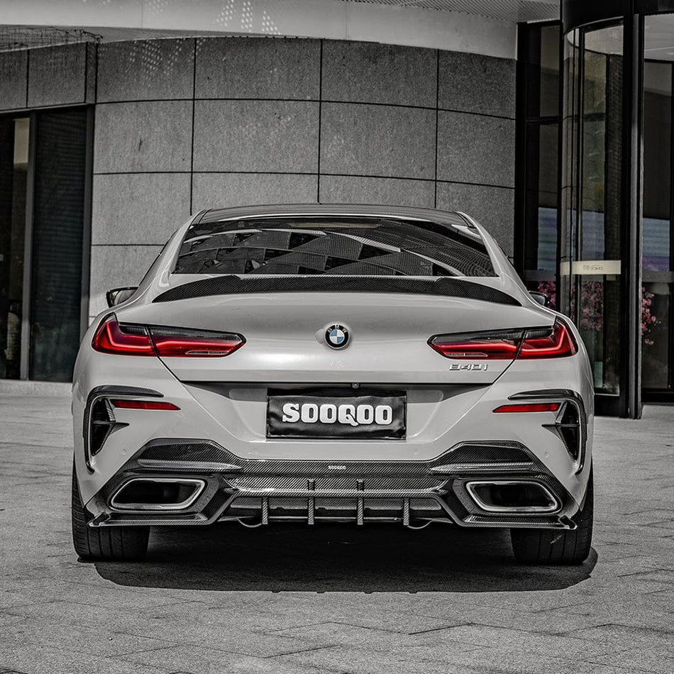 SOOQOO Rear Diffuser SOOQOO BMW 8 Series G16 Rear Diffuser In Prepreg Carbon Fiber
