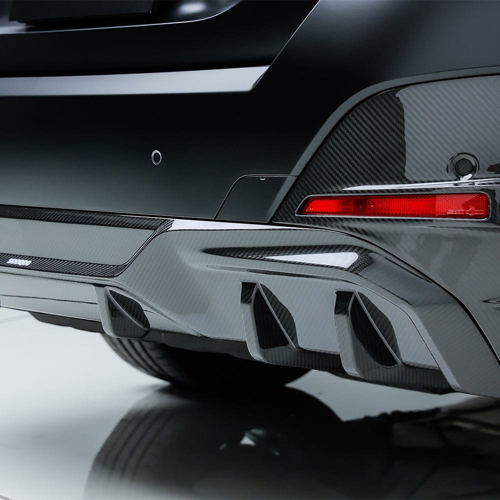 SOOQOO Rear Diffuser SOOQOO BMW I4 G26 Rear Diffuser In Prepreg Carbon Fiber