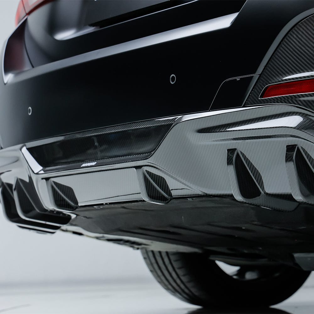 SOOQOO Rear Diffuser SOOQOO BMW I4 G26 Rear Diffuser In Prepreg Carbon Fiber