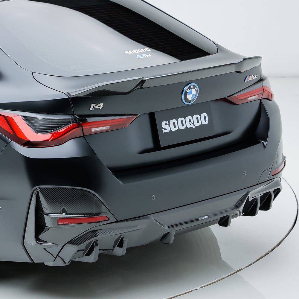 SOOQOO Rear Diffuser SOOQOO BMW I4 G26 Rear Diffuser In Prepreg Carbon Fiber