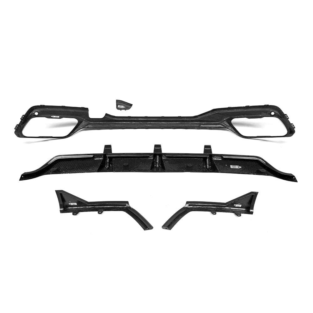 SOOQOO Rear Diffuser SOOQOO BMW X7 G07 Rear Diffuser In Gloss Carbon