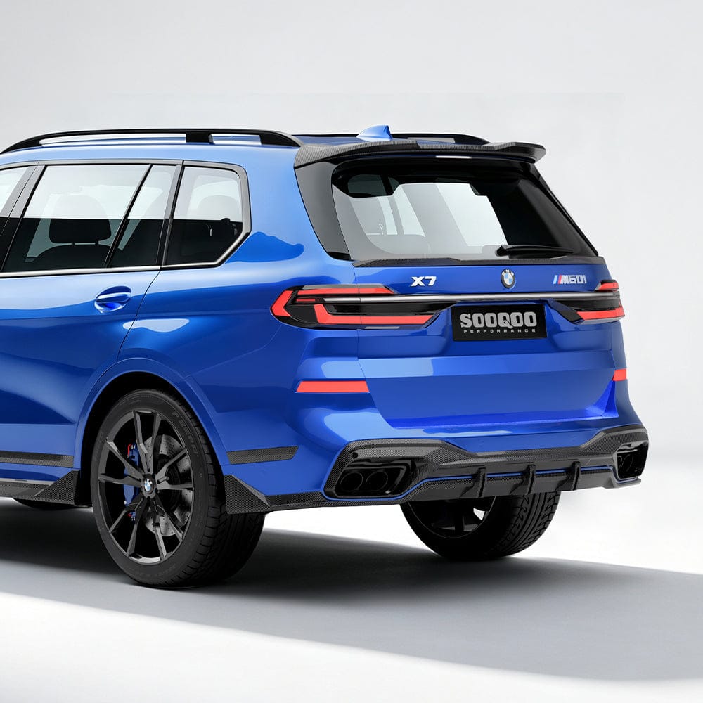SOOQOO Rear Diffuser SOOQOO BMW X7 G07 Rear Diffuser In Gloss Carbon