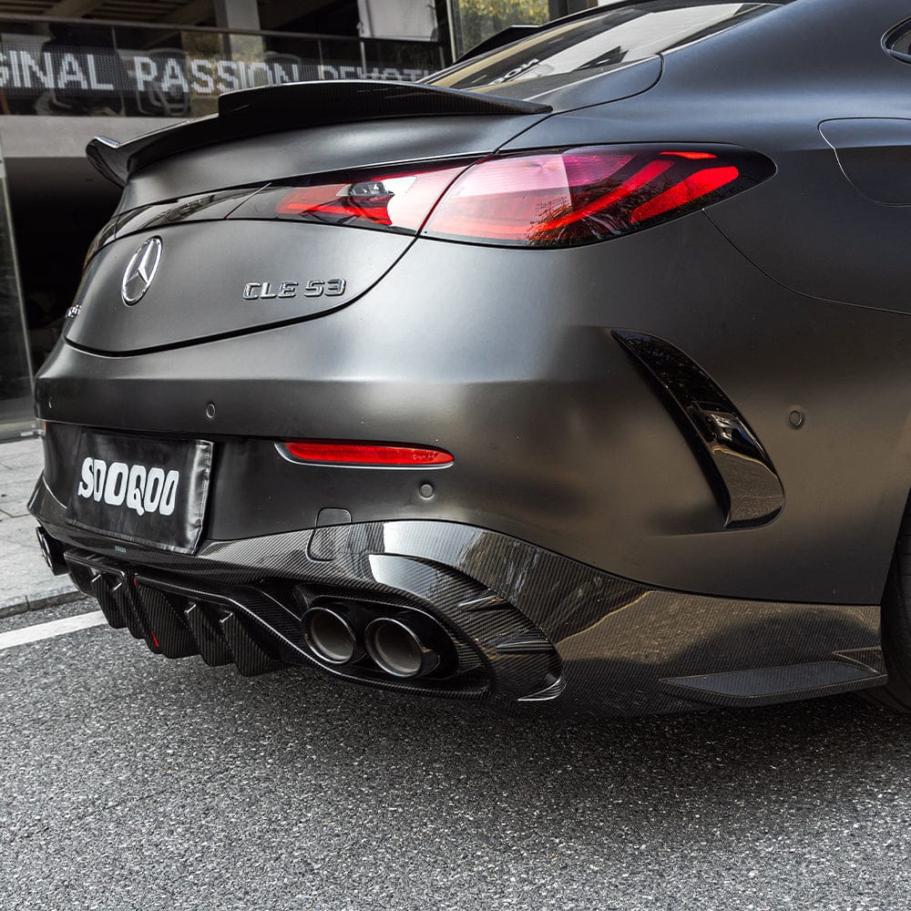 SOOQOO Rear Diffuser SOOQOO MERCEDES-AMG CLE 53 C236 Rear Diffuser In Prepreg Carbon Fiber