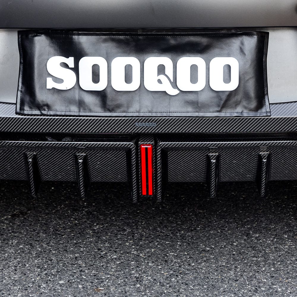 SOOQOO Rear Diffuser SOOQOO MERCEDES-AMG CLE 53 C236 Rear Diffuser In Prepreg Carbon Fiber