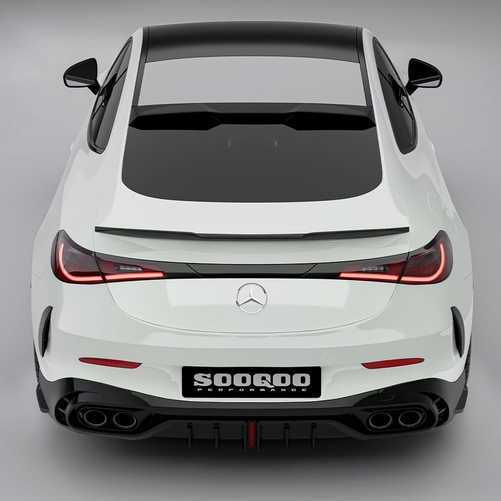 SOOQOO Rear Diffuser SOOQOO MERCEDES-AMG CLE 53 C236 Rear Diffuser In Prepreg Carbon Fiber