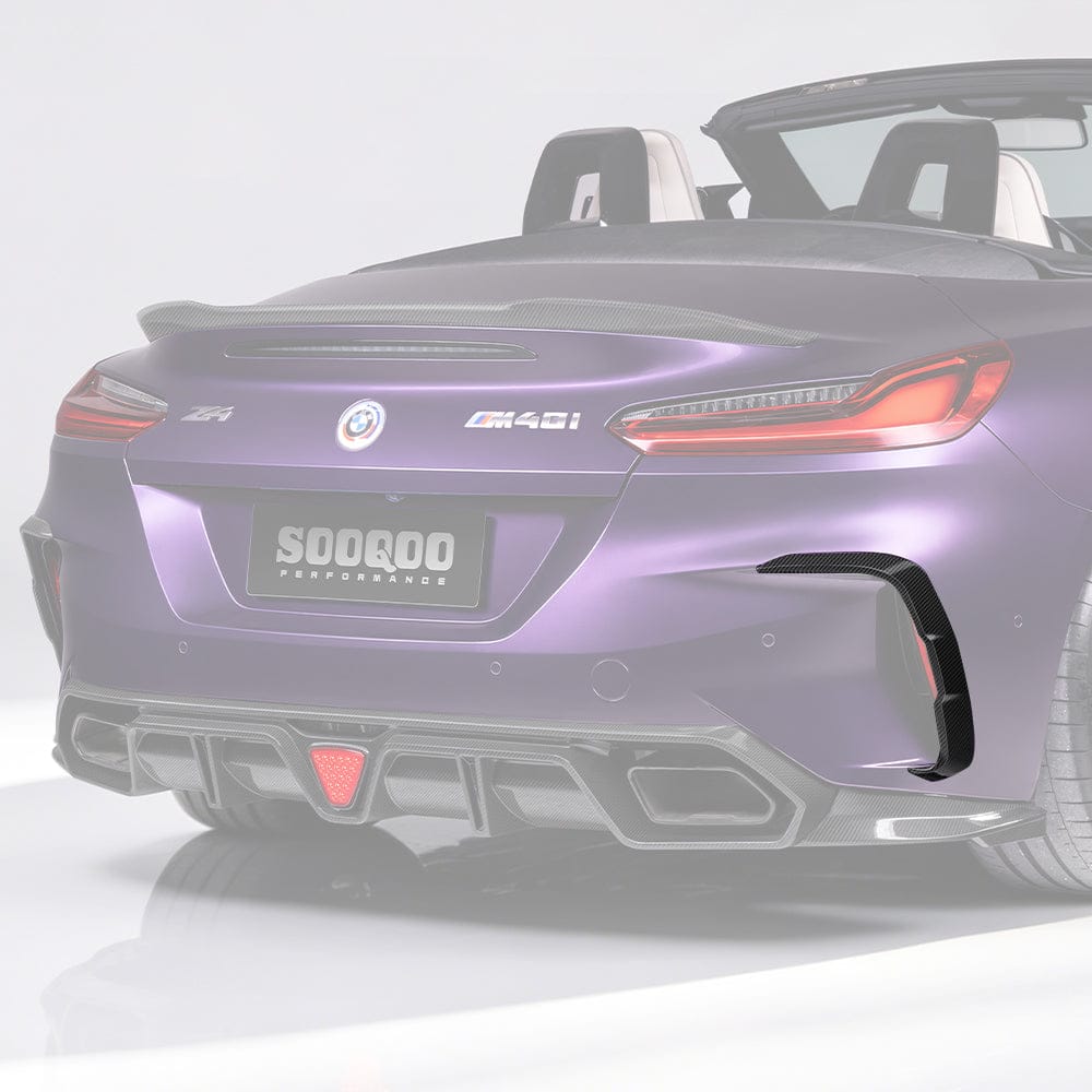 SOOQOO Rear Vent Trim SOOQOO BMW Z4 G29 Rear Bumper Inserts In Prepreg Carbon Fiber