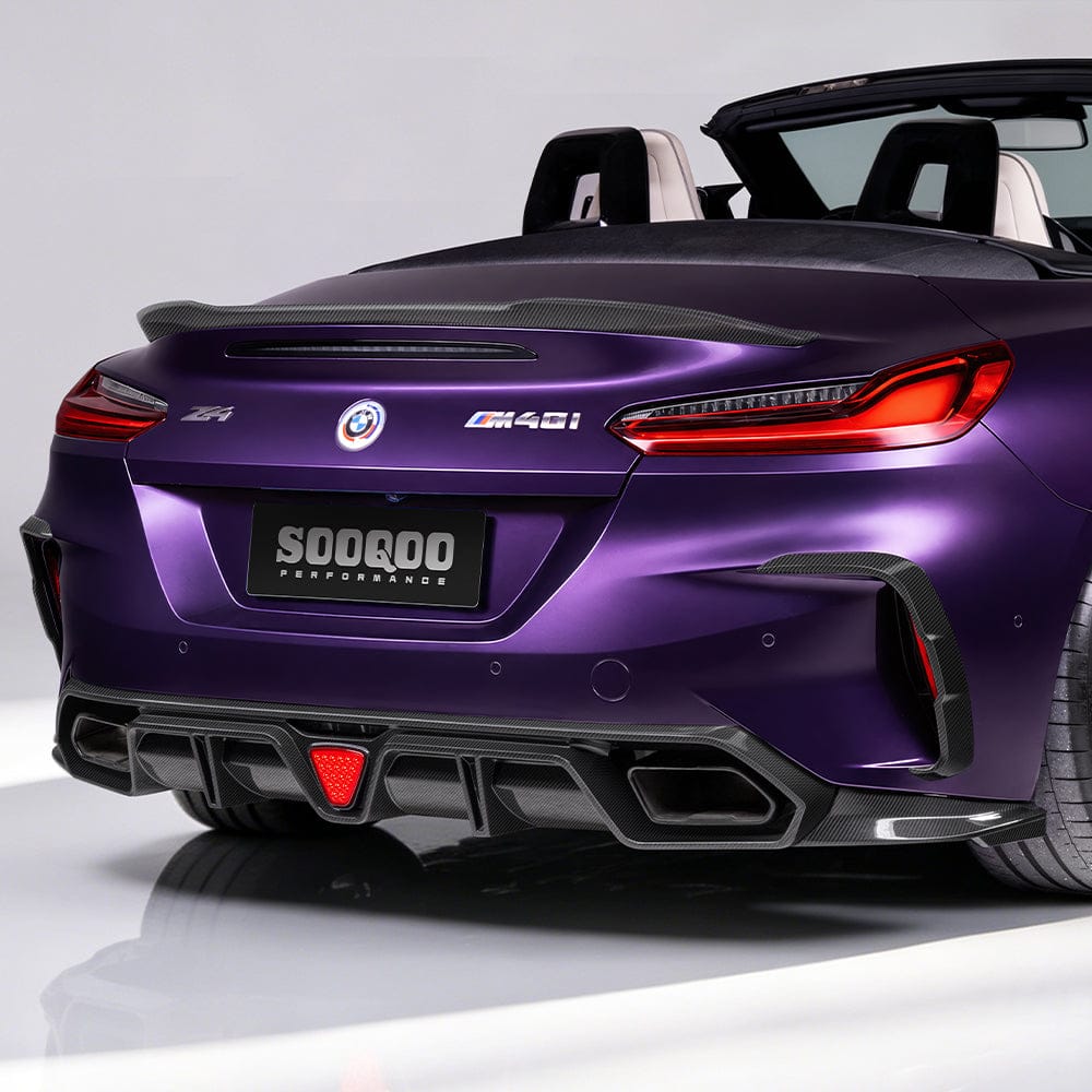 SOOQOO Rear Vent Trim SOOQOO BMW Z4 G29 Rear Bumper Inserts In Prepreg Carbon Fiber