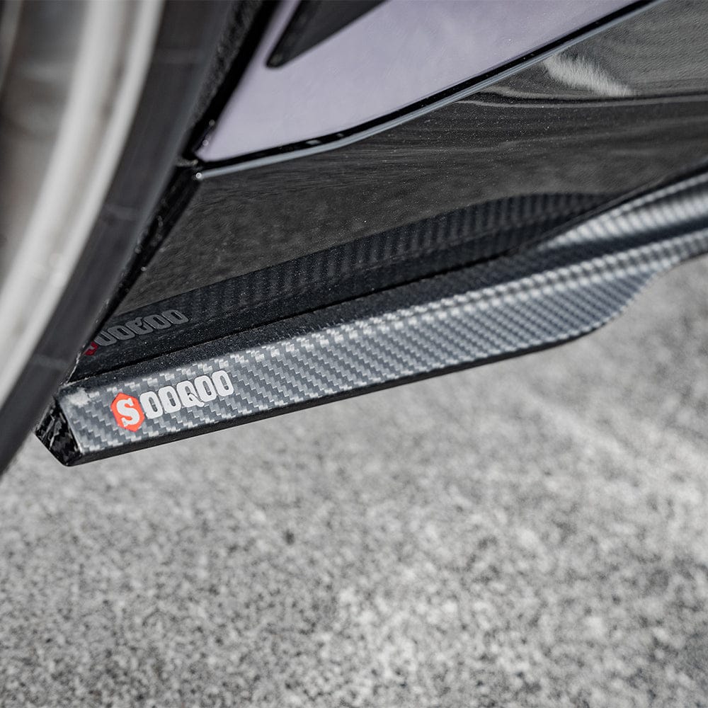 SOOQOO Side Skirt SOOQOO BMW 2 Series G42 Side Skirt In Prepreg Carbon Fiber