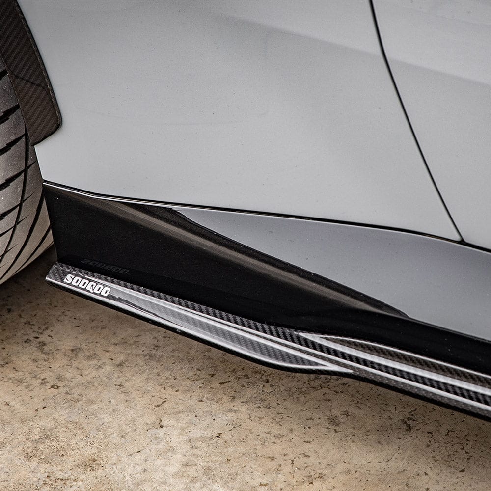SOOQOO Side Skirt SOOQOO BMW 2 Series G42 Side Skirt In Prepreg Carbon Fiber
