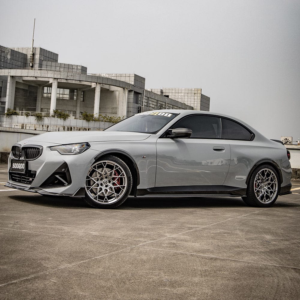 SOOQOO Side Skirt SOOQOO BMW 2 Series G42 Side Skirt In Prepreg Carbon Fiber