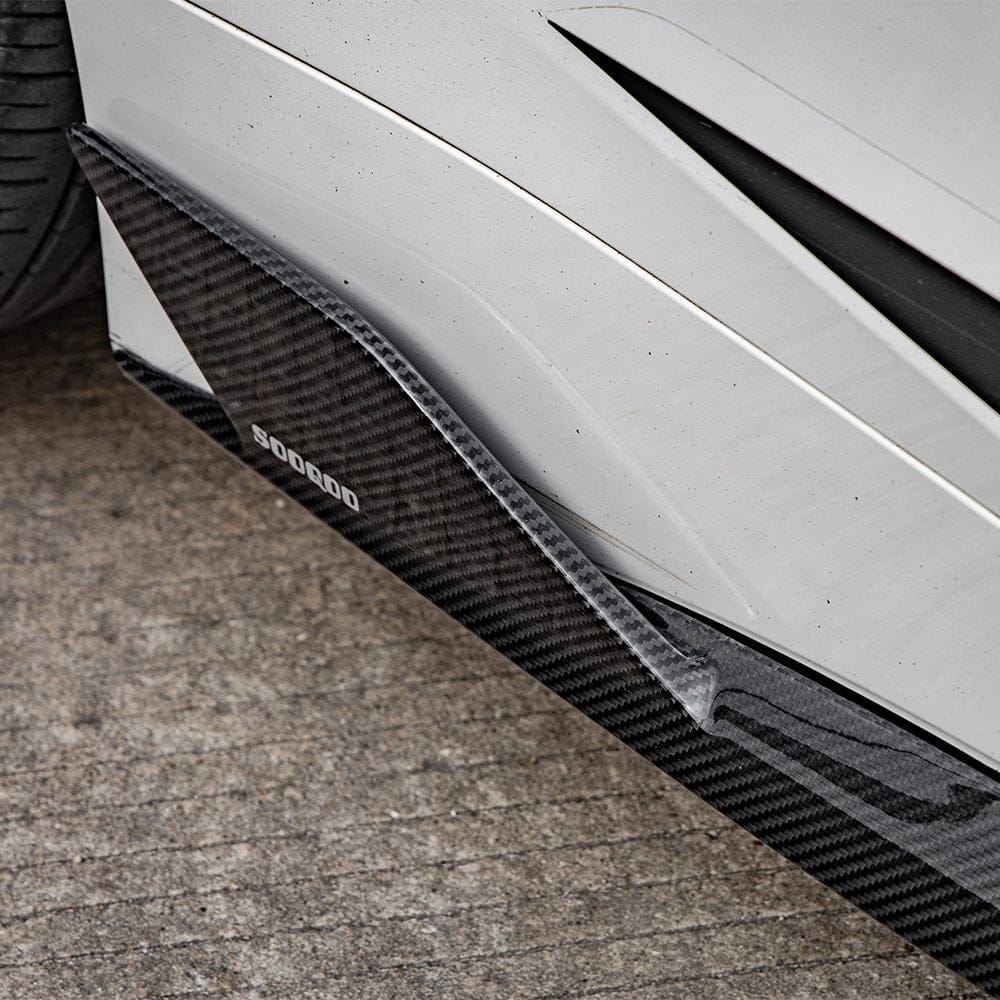 SOOQOO Side Skirt SOOQOO BMW 4 Series G22 Side Skirt In Prepreg Carbon Fiber