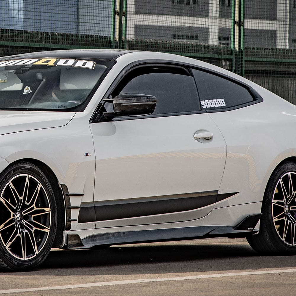 SOOQOO Side Skirt SOOQOO BMW 4 Series G22 Side Skirt In Prepreg Carbon Fiber