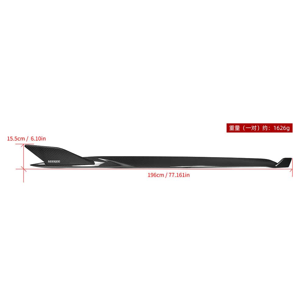 SOOQOO Side Skirt SOOQOO BMW 4 Series G22 Side Skirt In Prepreg Carbon Fiber