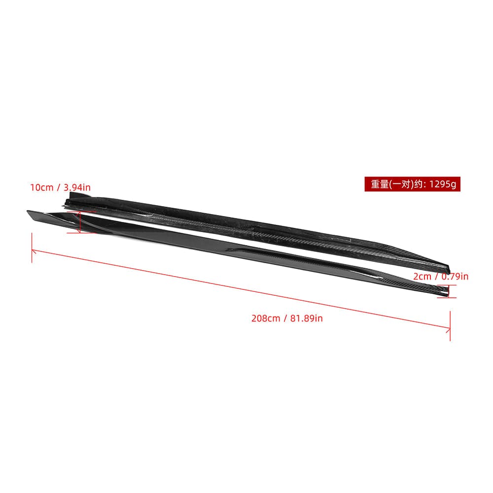 SOOQOO Side Skirt SOOQOO BMW i4 G26 Side Skirt In Prepreg Carbon Fiber