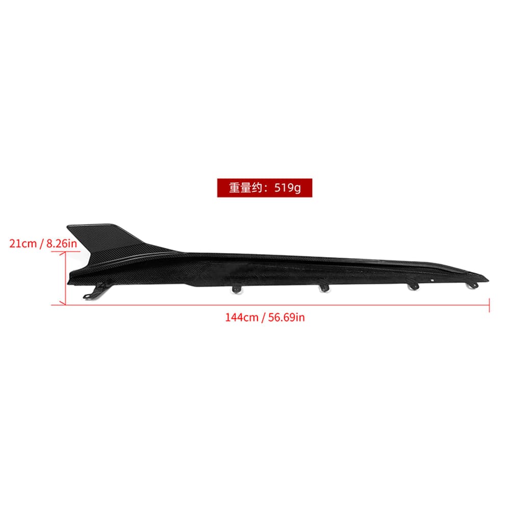 SOOQOO Side Skirt SOOQOO BMW M8 F93 Side Skirt In Prepreg Carbon Fiber