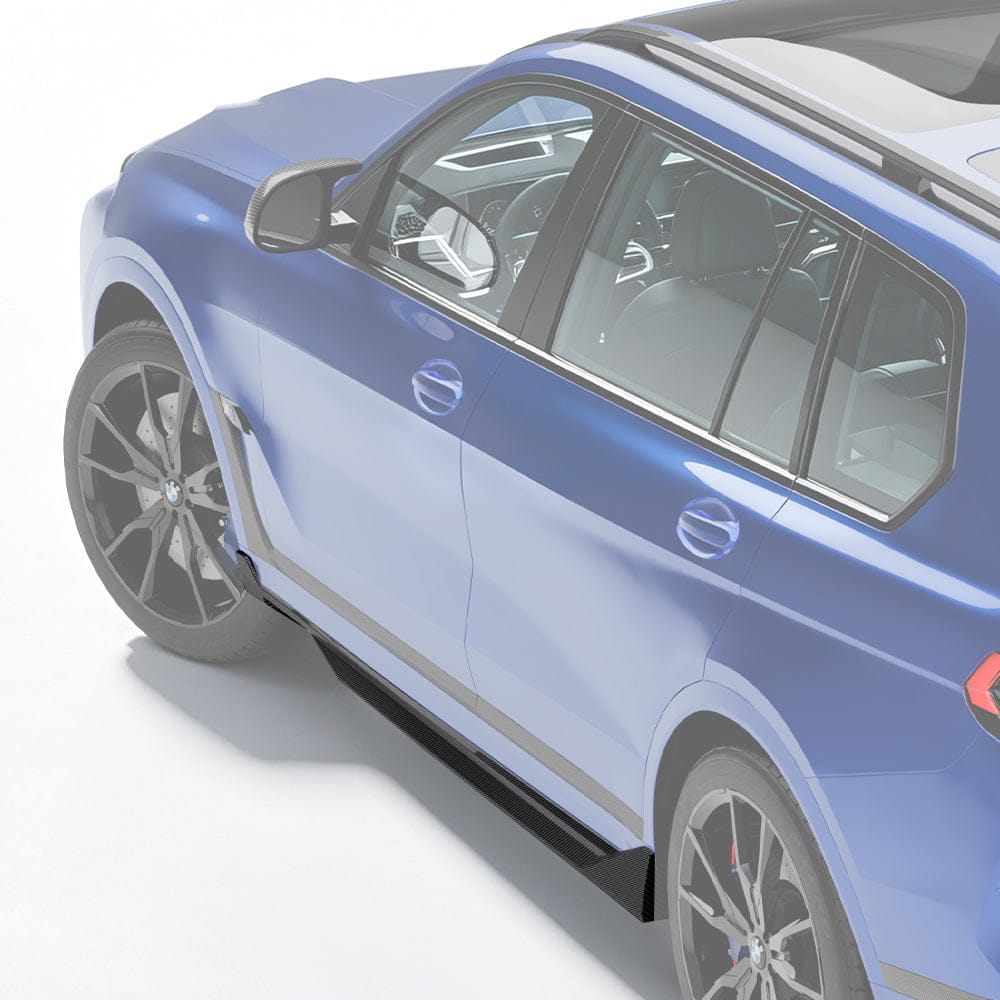SOOQOO Side Skirt SOOQOO BMW X7 G07 Side Skirt In Gloss Carbon