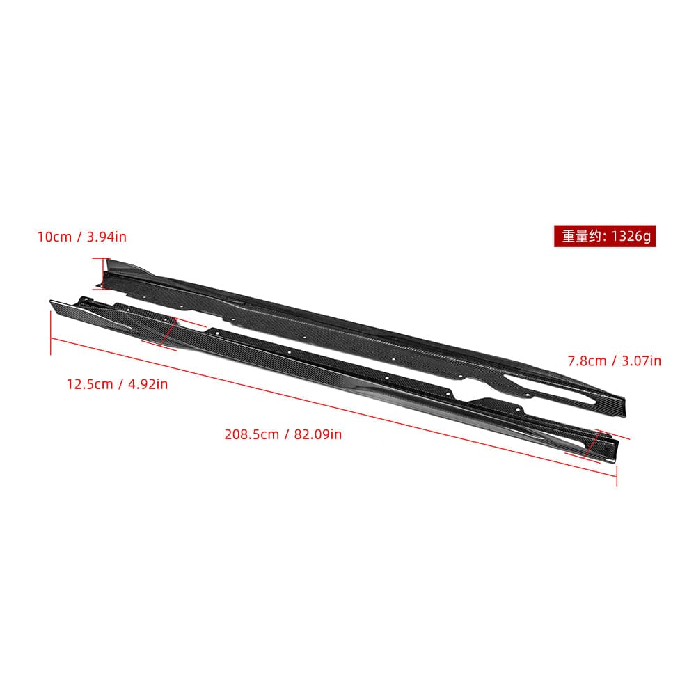 SOOQOO Side Skirts SOOQOO BMW 4 Series G26 Side Skirt In Prepreg Carbon Fiber
