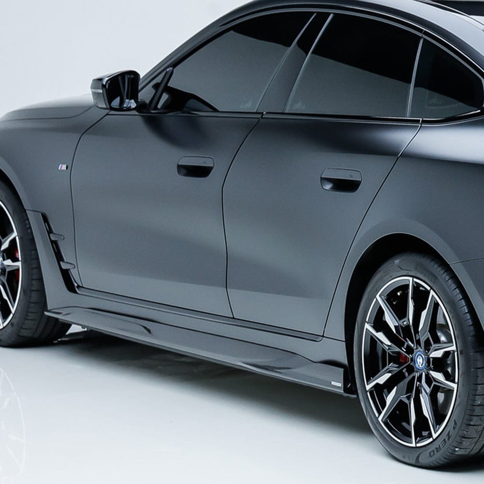 SOOQOO Side Skirts SOOQOO BMW i4 G26 Side Skirt In Prepreg Carbon Fiber