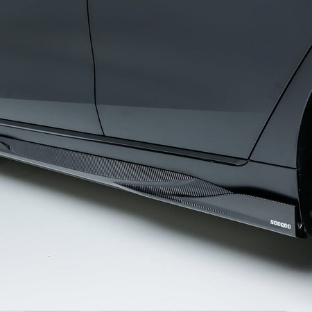 SOOQOO Side Skirts SOOQOO BMW i4 G26 Side Skirt In Prepreg Carbon Fiber