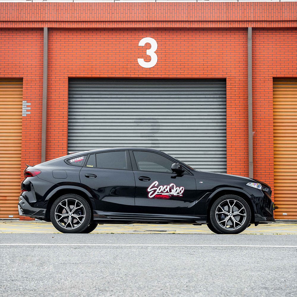 SOOQOO Side Skirts SOOQOO BMW X6M F96 Side Skirt In Prepreg Carbon Fiber