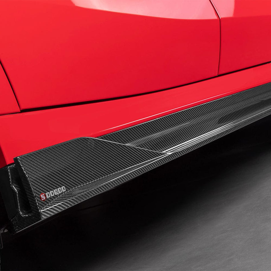 SOOQOO Side Skirts SOOQOO BMW X6M F96 Side Skirt In Prepreg Carbon Fiber