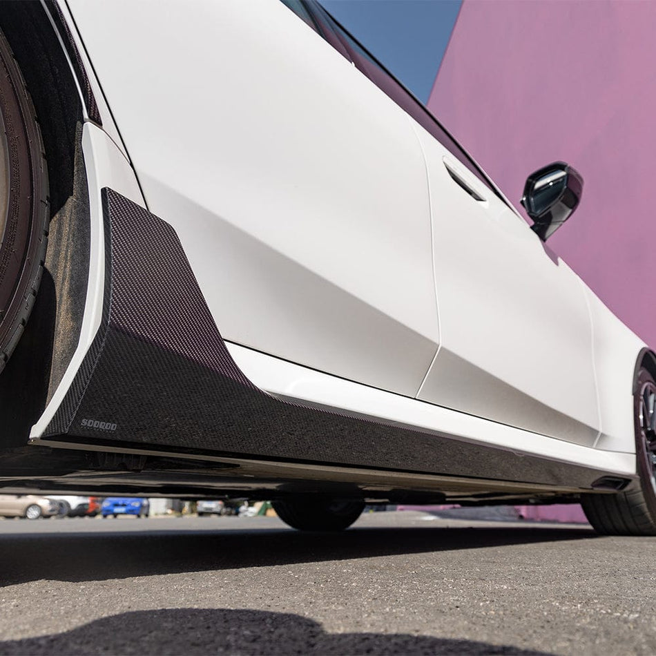 SOOQOO Side Skirts SOOQOO V2 BMW M5 G90 Side Skirt In Prepreg Carbon Fiber