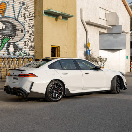 SOOQOO Side Skirts SOOQOO V2 BMW M5 G90 Side Skirt In Prepreg Carbon Fiber