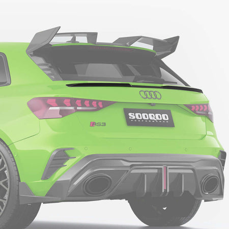 SOOQOO Spoiler SOOQOO AUDI RS3 Sportback 8Y Rear Spoiler In Prepreg Carbon Fiber