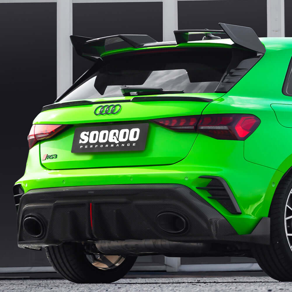 SOOQOO Spoiler SOOQOO AUDI RS3 Sportback 8Y Rear Spoiler In Prepreg Carbon Fiber