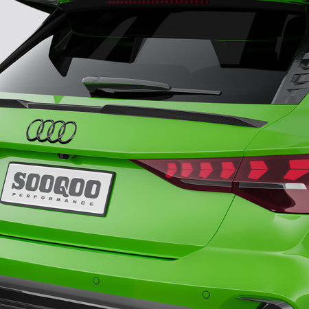 SOOQOO Spoiler SOOQOO AUDI RS3 Sportback 8Y Rear Spoiler In Prepreg Carbon Fiber