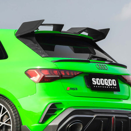 SOOQOO Spoiler SOOQOO AUDI RS3 Sportback 8Y Top Spoiler In Prepreg Carbon Fiber