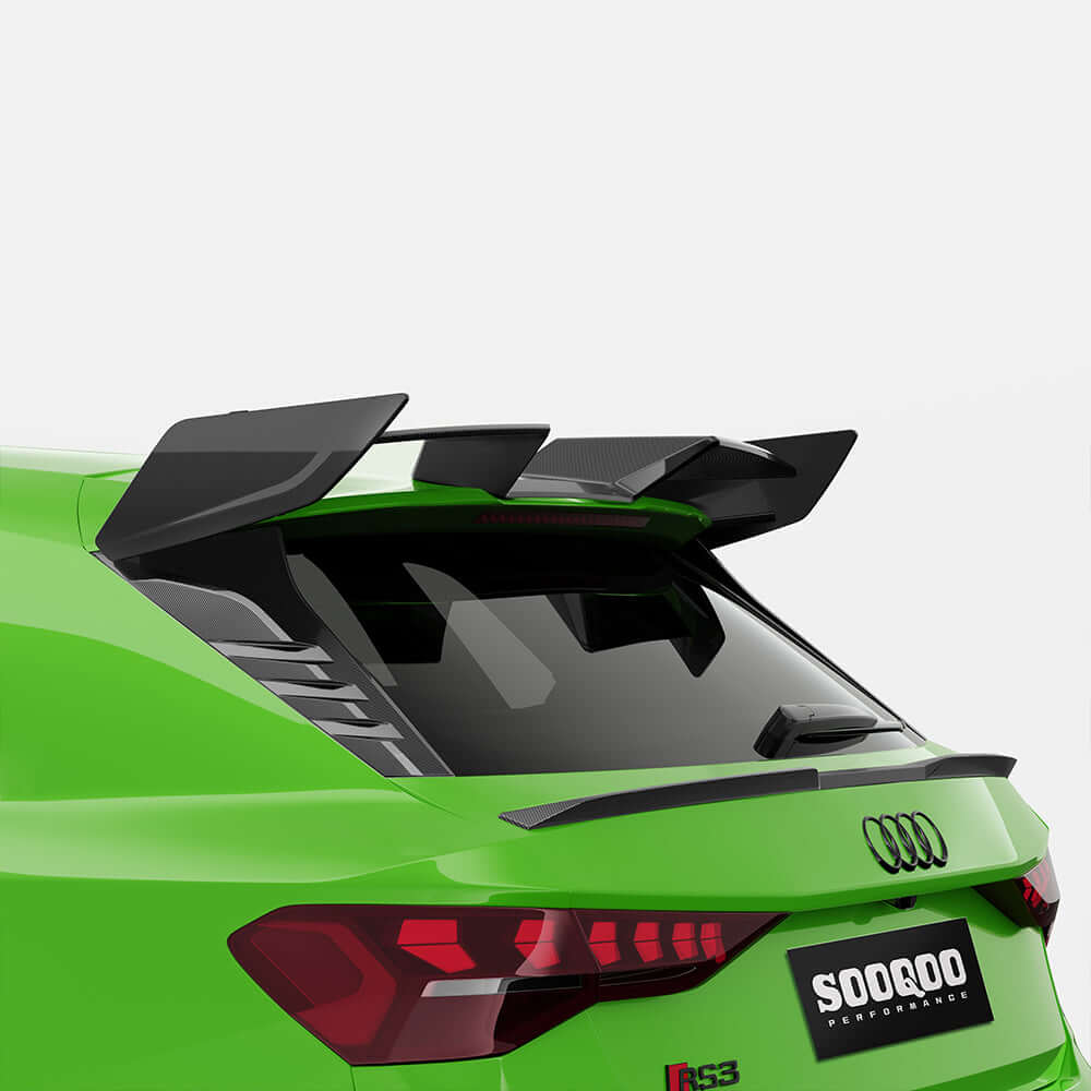 SOOQOO Spoiler SOOQOO AUDI RS3 Sportback 8Y Top Spoiler In Prepreg Carbon Fiber