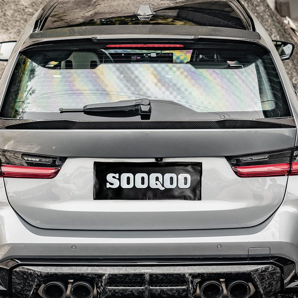 SOOQOO Spoiler SOOQOO BMW M3 G81 Rear Spoiler In Prepreg Carbon Fiber
