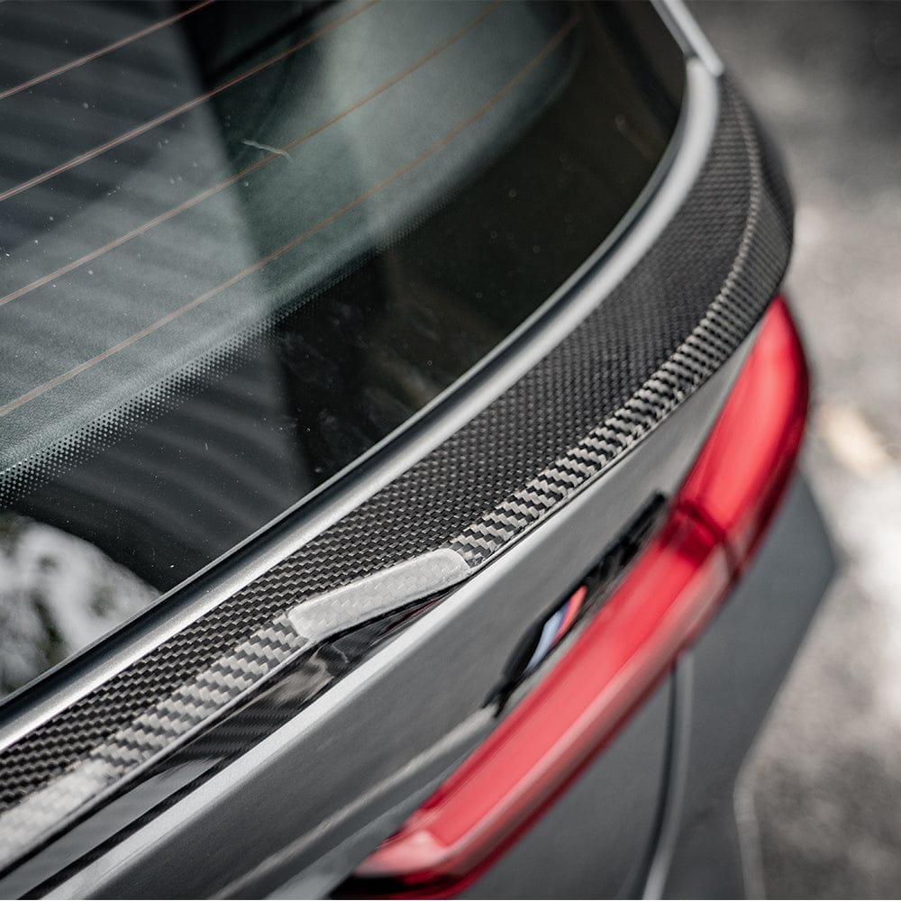 SOOQOO Spoiler SOOQOO BMW M3 G81 Rear Spoiler In Prepreg Carbon Fiber