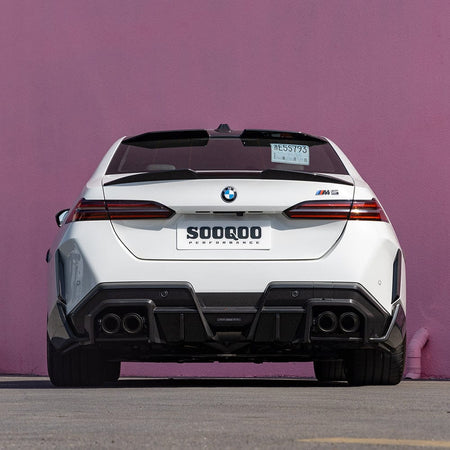 SOOQOO Spoiler SOOQOO BMW M5 G90 Rear Spoiler In Prepreg Carbon Fiber
