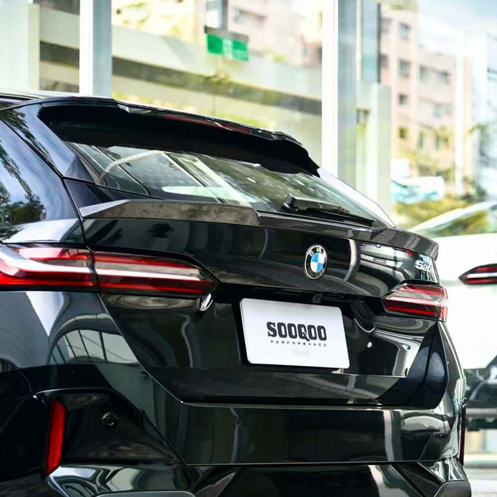SOOQOO Spoiler SOOQOO BMW M5 G99 Rear Spoiler In Preprep Carbon Fiber