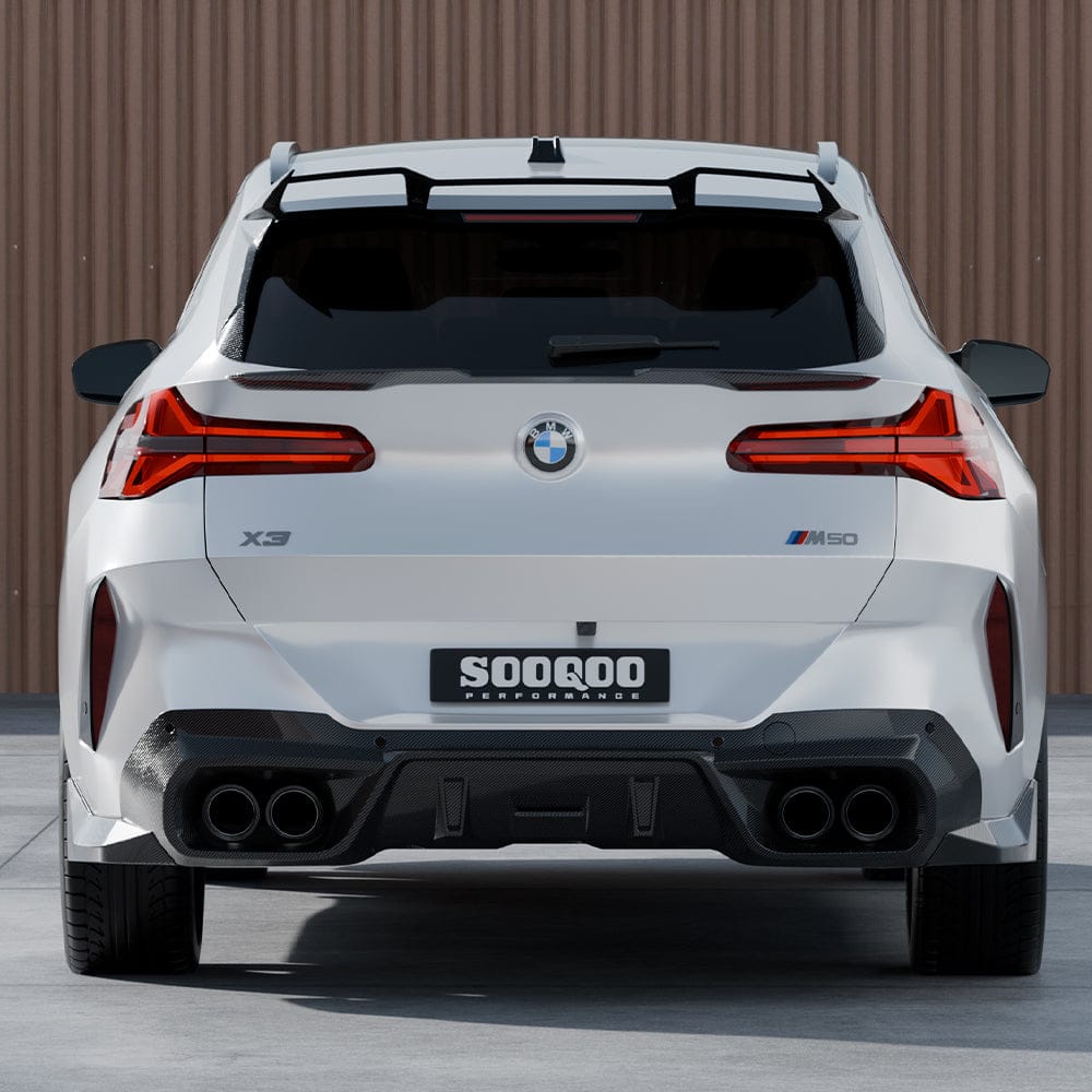 SOOQOO Spoiler SOOQOO BMW X3 G45 Rear Spoiler In Prepreg Carbon Fiber