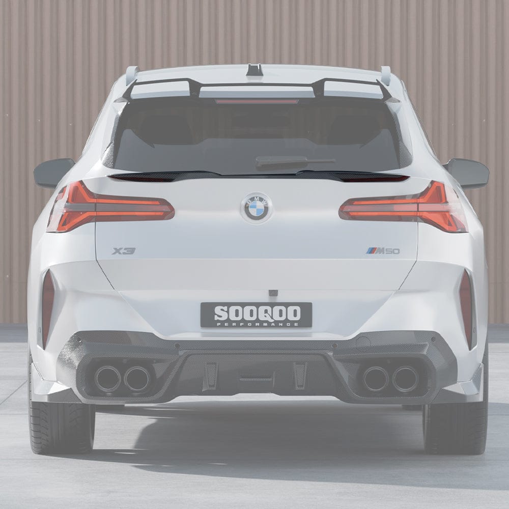 SOOQOO Spoiler SOOQOO BMW X3 G45 Rear Spoiler In Prepreg Carbon Fiber
