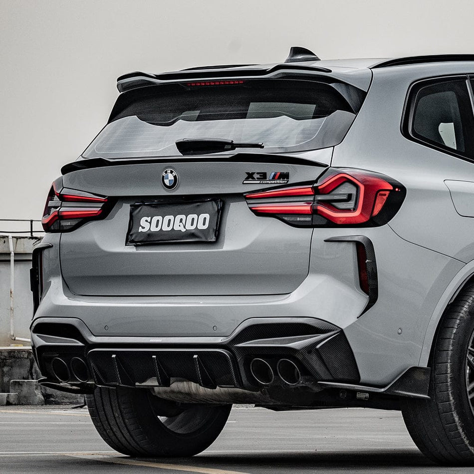SOOQOO Spoiler SOOQOO BMW X3M F97 Rear Spoiler In Prepreg Carbon Fiber