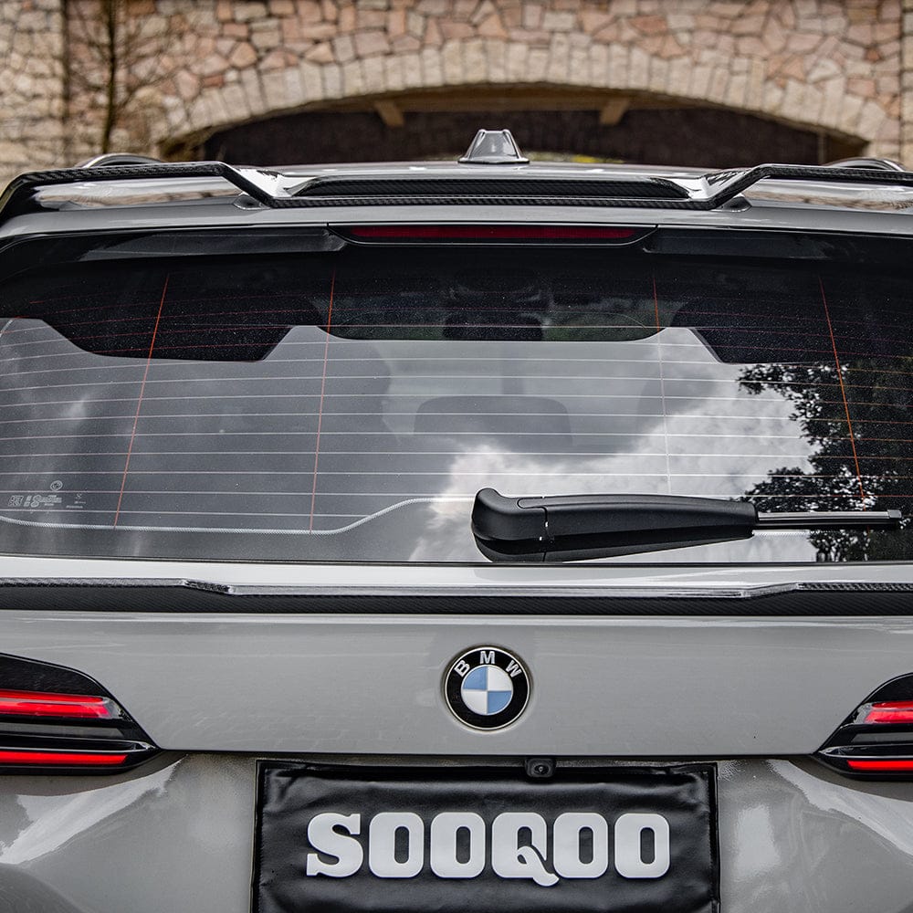 SOOQOO Spoiler SOOQOO BMW X5 G05 Rear Spoiler In Prepreg Carbon Fiber