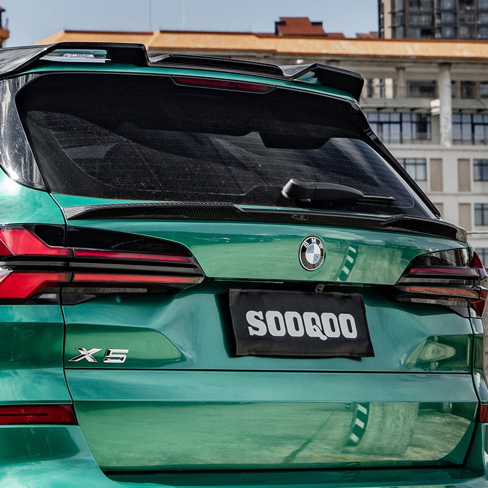 SOOQOO Spoiler SOOQOO BMW X5 G05 Rear Spoiler In Prepreg Carbon Fiber