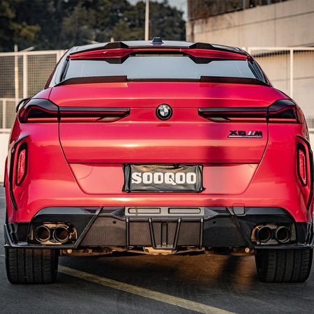 SOOQOO Spoiler SOOQOO BMW X6M F96 Top Spoiler In Prepreg Carbon Fiber