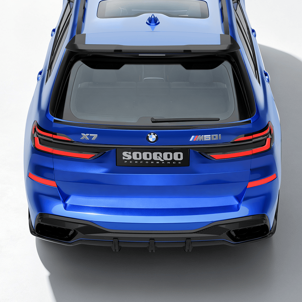 SOOQOO Spoiler SOOQOO BMW X7 G07 Rear Spoiler In Gloss Carbon