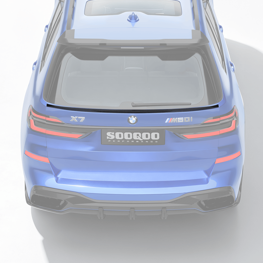 SOOQOO Spoiler SOOQOO BMW X7 G07 Rear Spoiler In Gloss Carbon