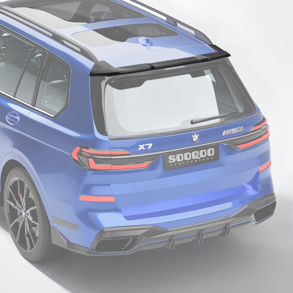 SOOQOO Spoiler SOOQOO BMW X7 G07 Top Spoiler In Gloss Carbon